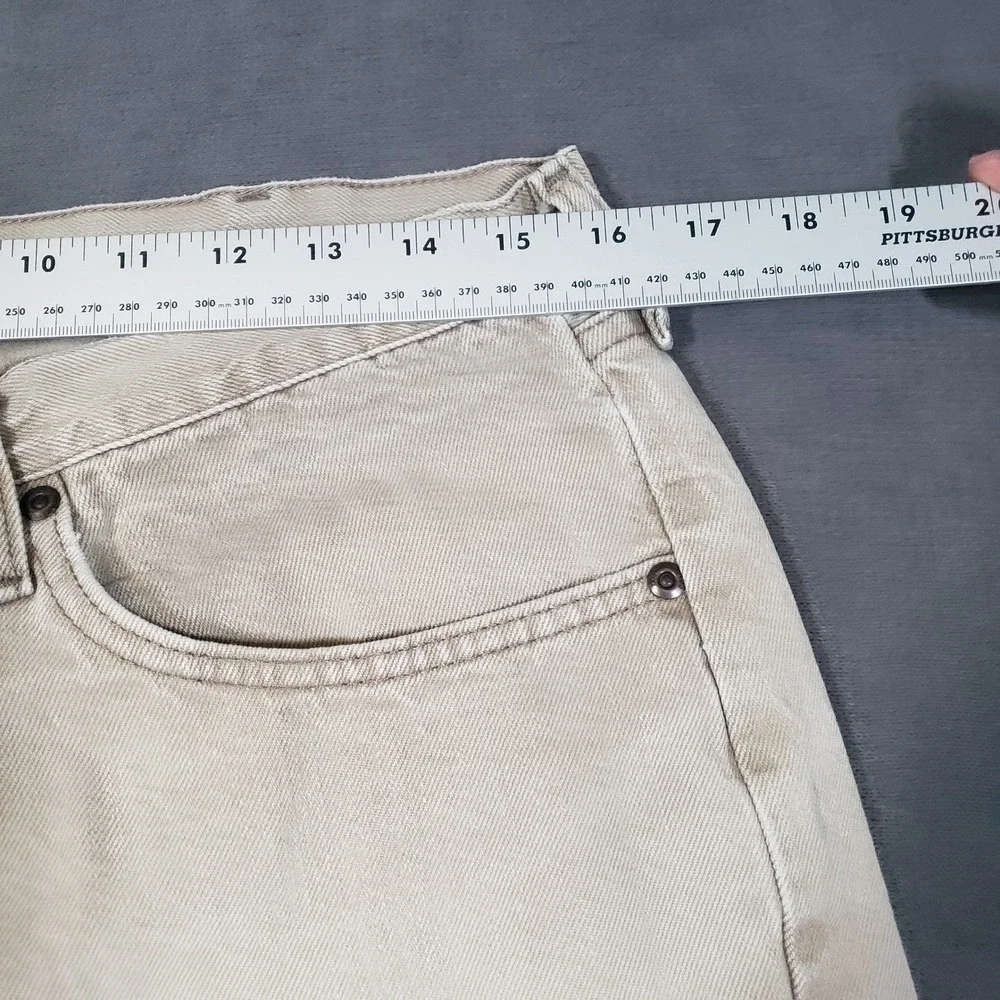 Lee Relaxed‎ Fit Jeans Mens 34x30 Tan Khaki Straight Leg Cotton Denim 2055514